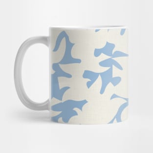 Modern Birds / Vintage Cut Outs on Airy Blue Mug